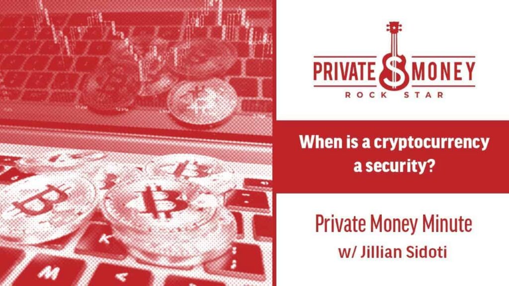 cryptocurrency a security