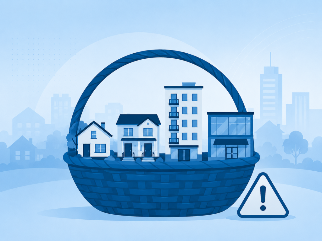 Simple illustration showing a Series LLC with separate protected series owning individual rental properties within one organized legal structure.