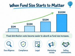 How fund size affects the economics of RIA and broker-dealer distribution.